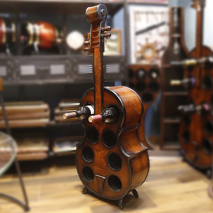 バイオリン女性フィギュア ワインボトルホルダー