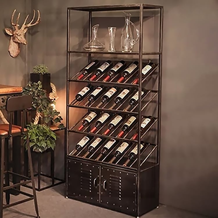 800mm Industrial Wine Cabinet Wine Rack Unit for Home Bar｜Homary UK