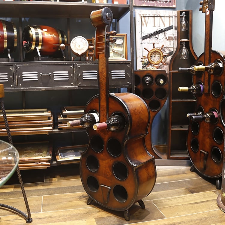 バイオリン女性フィギュア ワインボトルホルダー