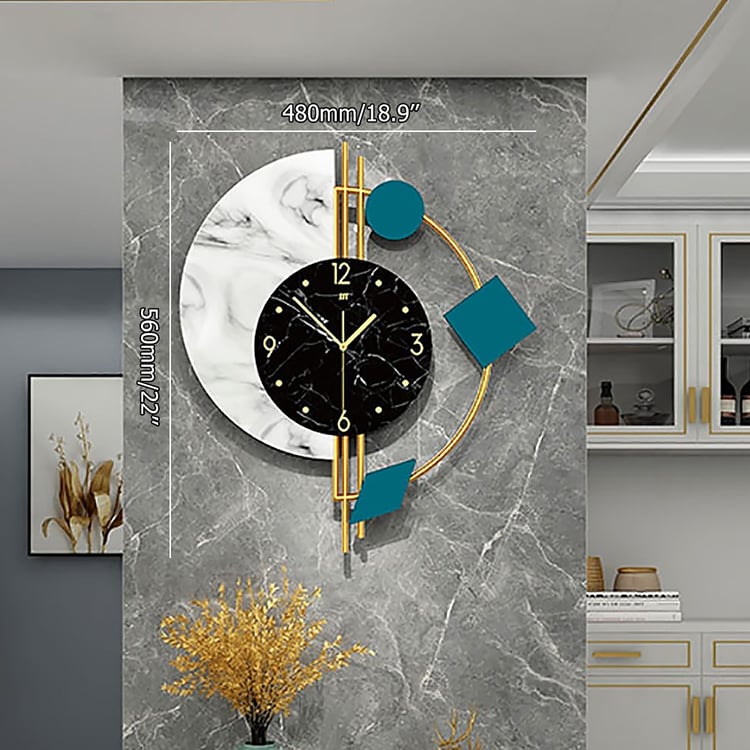 YISILE Horloge Murale Moderne à Piles, 58,4 Cm, Grand Motif Bateau