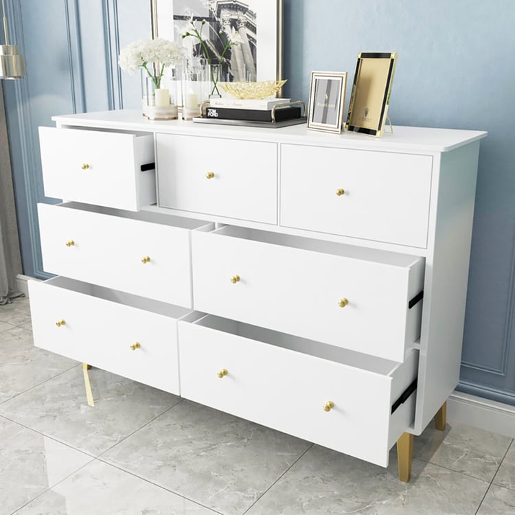 sale dresses women Modern White 6 Drawers For Bedroom,Big Size Wide Chest Of Drawers With main image 0
