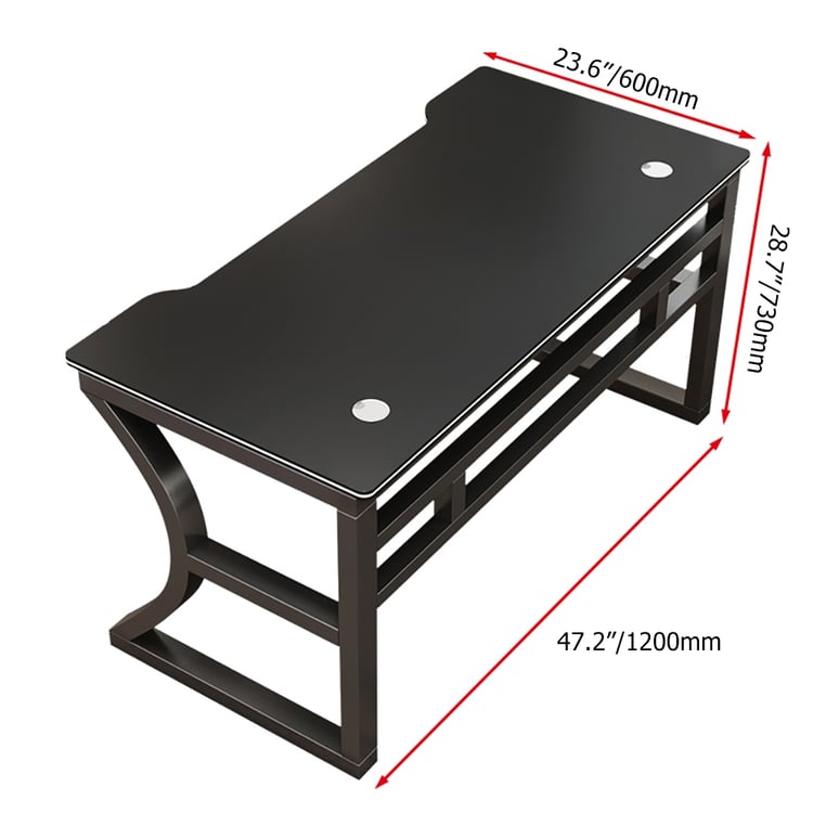 ODK 47 Inch Computer Desk With Monitor Stand And Reversible 2-Tier - View #9