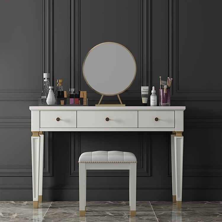 white christmas dresses Luxury Modern European Style Glossy Carving Dressing Table main image 0