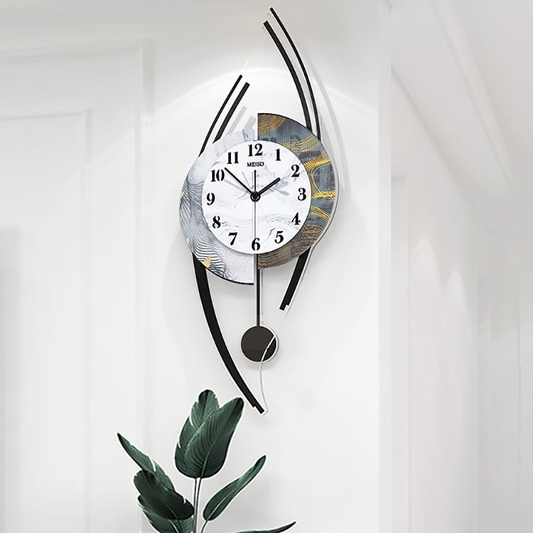 Reloj de pared grande nórdico creativo acrílico abatible
