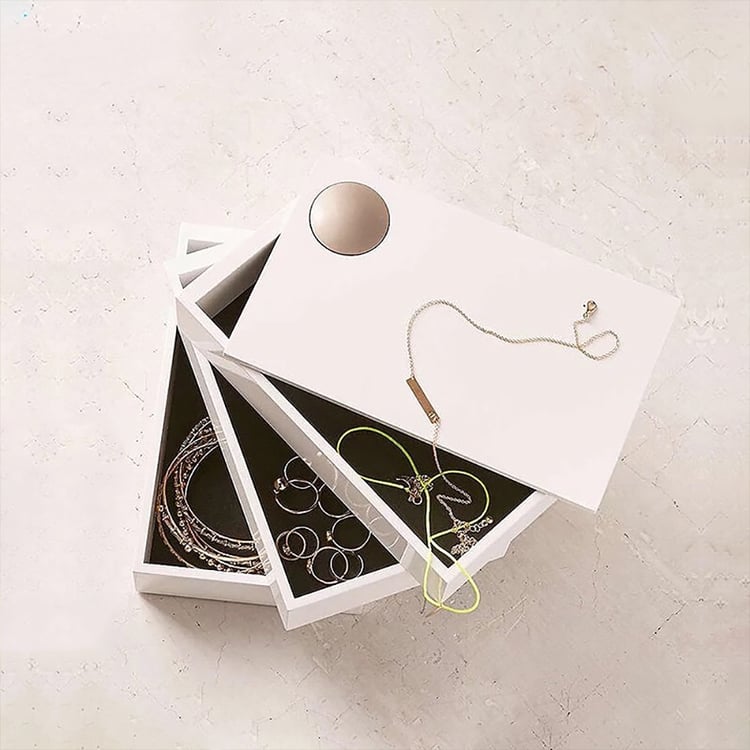 Modern Chic Jewelry Box in White | Homary