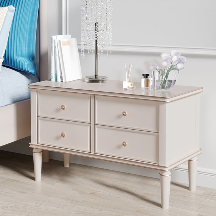 Modern Off Whte Dresser Minimalist Luxury 4-Drawer Bedroom CabinetHomary Modern Off Whte Dresser Minimalist Luxury 4-Drawer Bedroom CabinetHomary