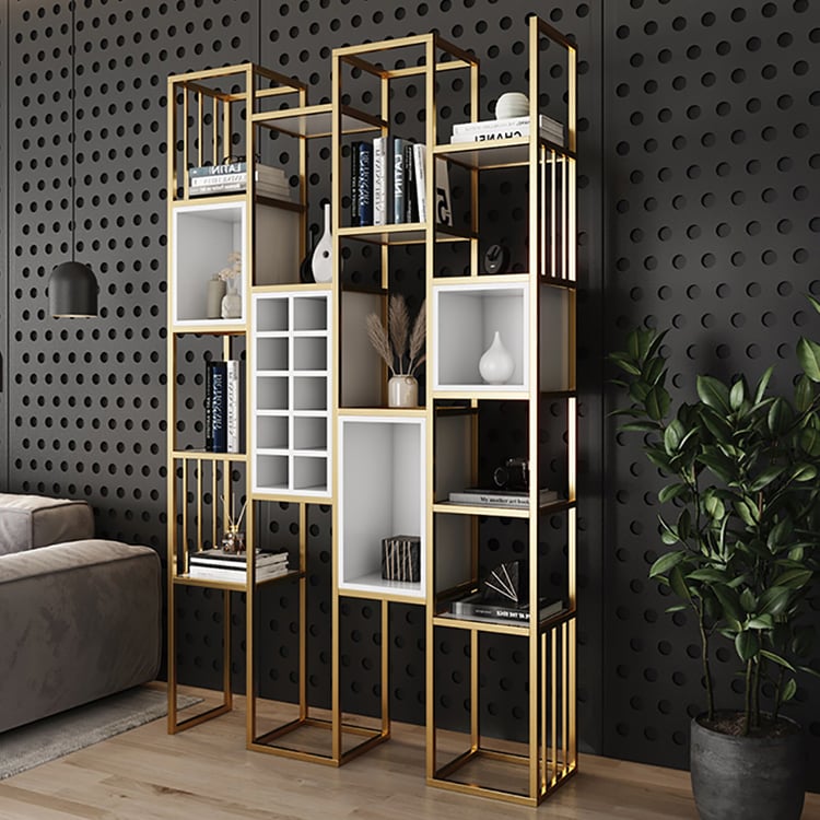 Luxury Etagere Bookshelf with Open Back｜Homary