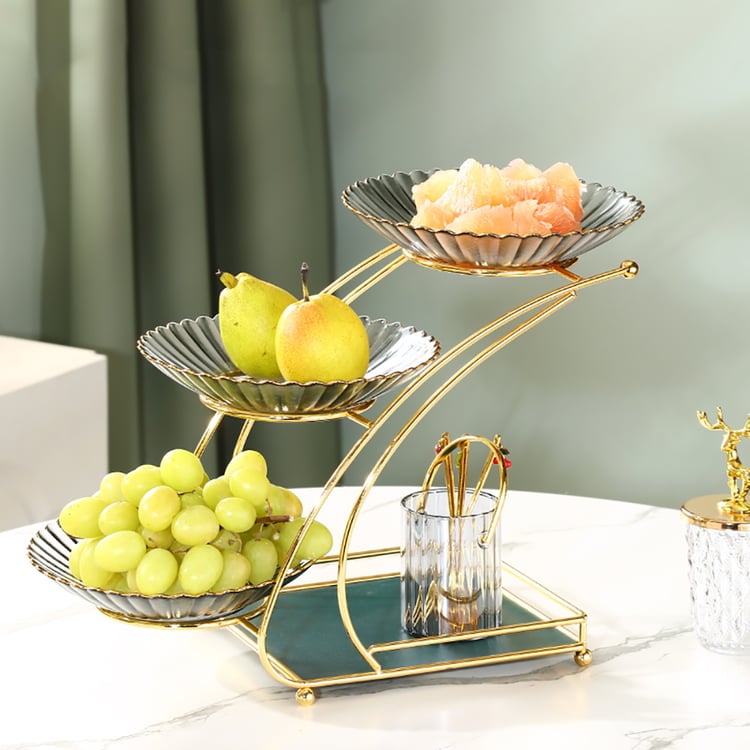Modern 3-Tiered Fruit Bowl in Ceramic｜Homary UK