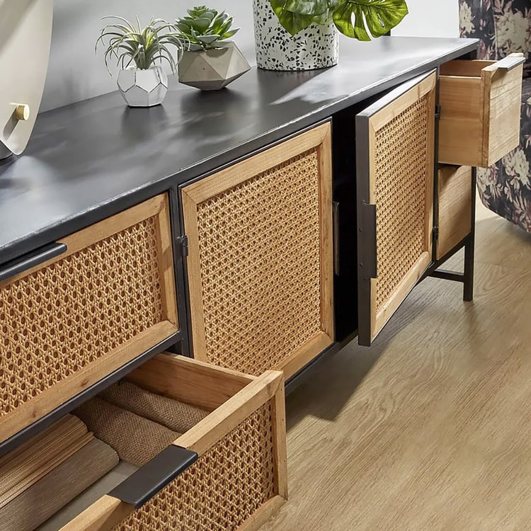 Media console rattan hotsell