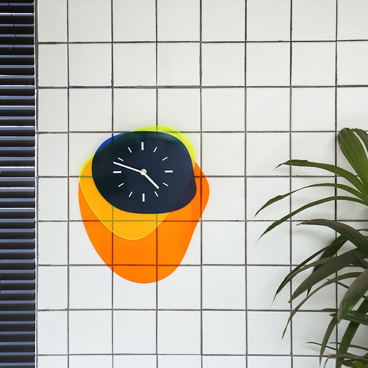 Abstract Style Clock Nordic Modern Style Abstract Art Wall Clock with Distinctive Design|Homary