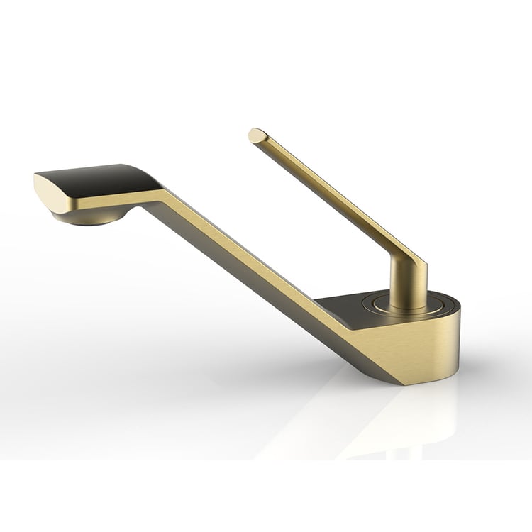 Brushed Gold Aerated Stream Single Lever Handle Basin Tap Solid Brass ...