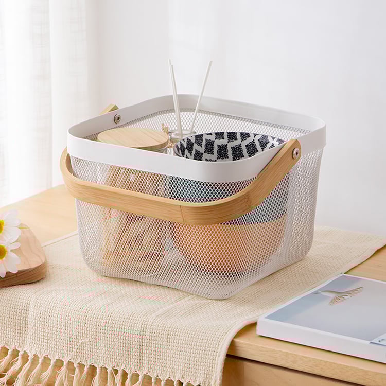 White Cute Kids Storage Bin Clothes Oraganizer Set of 2｜Homary