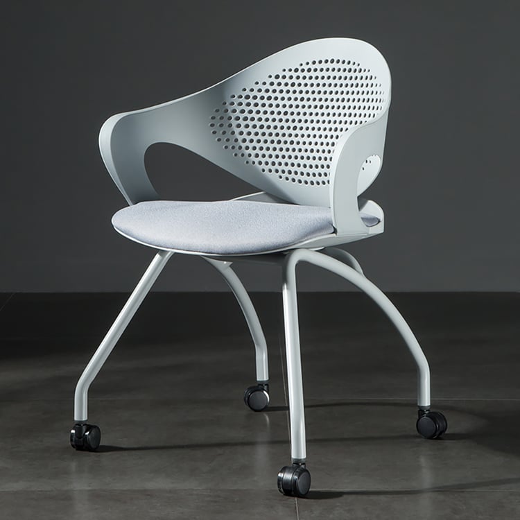Modern Task Chair for Desk Fabric & PP Upholstered Office Chair with 4 ...