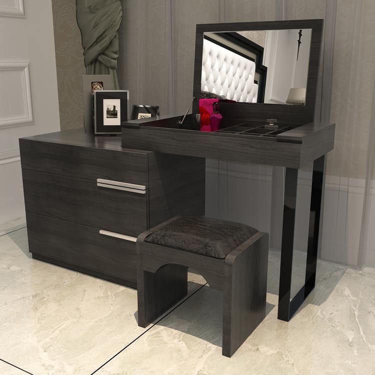 black dressing table with mirror Black Antique Carved Dressing Table With Mirror and Matching Stool  Upcite