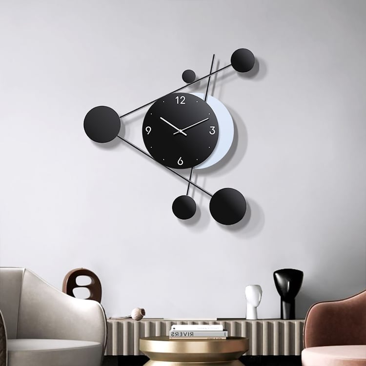 Reloj de pared de metal de gran tamaño, estilo nórdico, moderno y