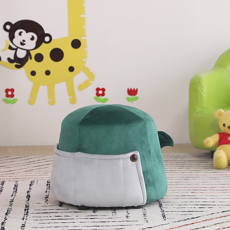 Upholstery Green Kids Chair Whales Shape｜Homary