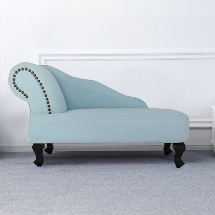 Chaise-Style Pet Sofa Bed Linen Dog Couch with Nailhead Trims in