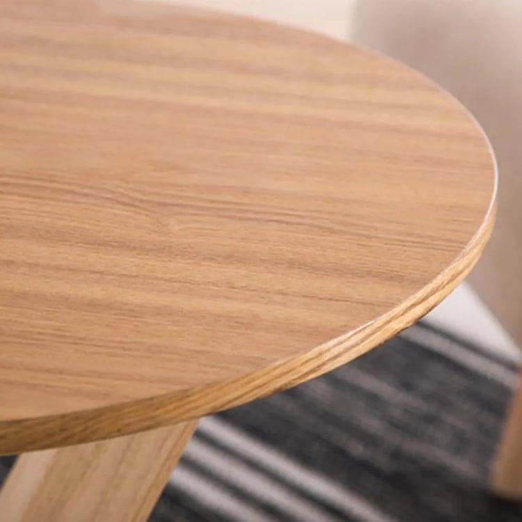 Natural Small Side Table Z-Shaped Wooden End Table｜Homary