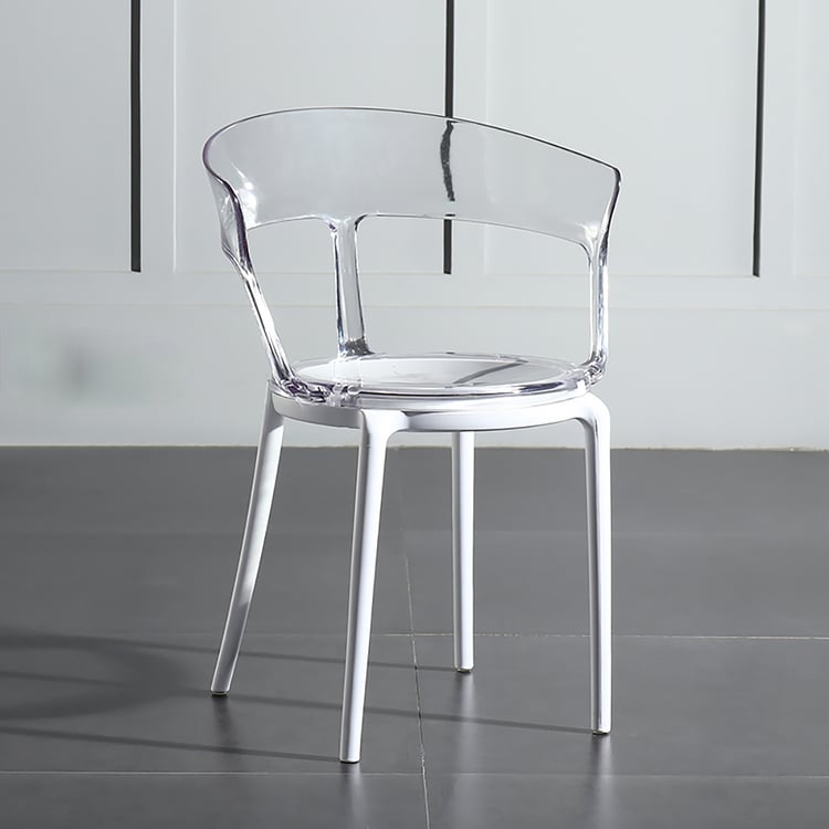 Modern Acrylic Dining Chair Clear Dining Table Chairs with Arms