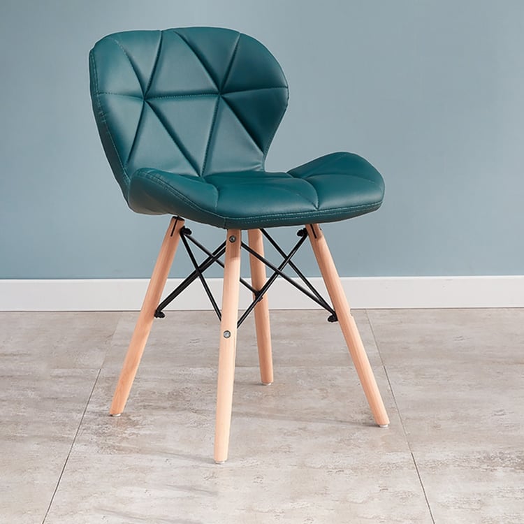 Morden Dining Chair Bucket Seat Upholstered Armless PU Leather