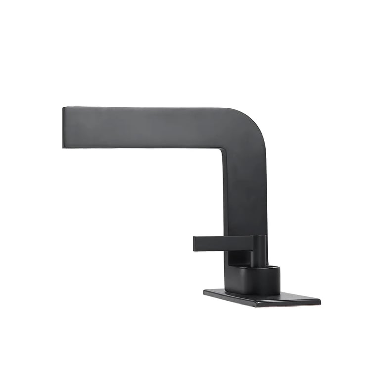 Matte Black Waterfall Single Handle Bathroom Sink Faucet