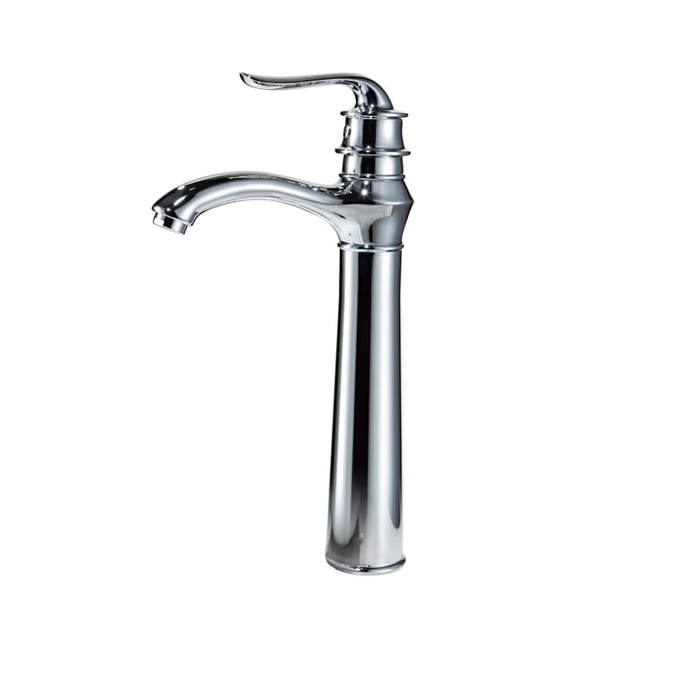 Robinet De Lavabo Incurvé Chromé - Mitigeur Monocommande, 1 Trou - Marque HOMWORD