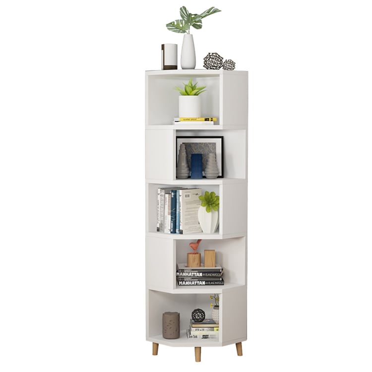 Modern Block Freestanding Cornor Bookshelf 70.1''｜Homary