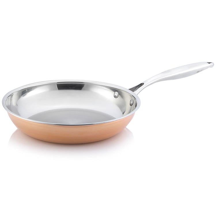 9 Pieces Tri-Ply Bonded Copper Cookware Set Food-grade Stainless