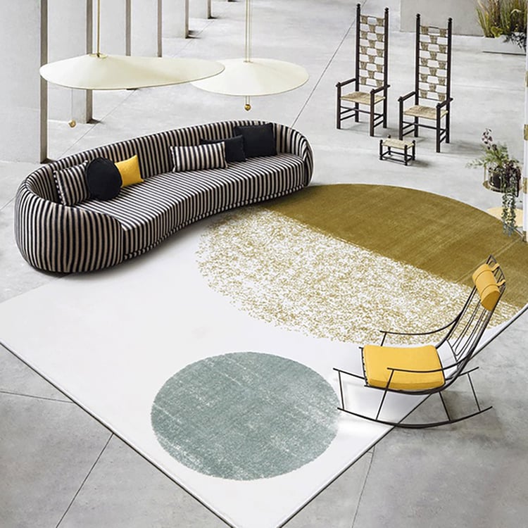 8' x 10' Handmade Creative Irregular Green Area Rug | Homary