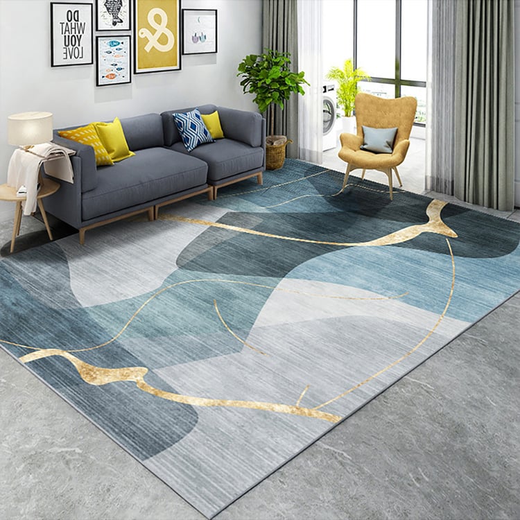 Contemporary Blue Rug Modern Rug Blue