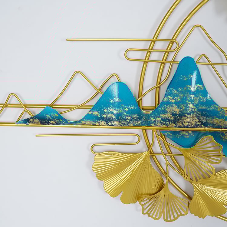 画材　まとめ売り 1500mm x 600mm Modern Metal Ginkgo Leaves Wall Decor Art for
