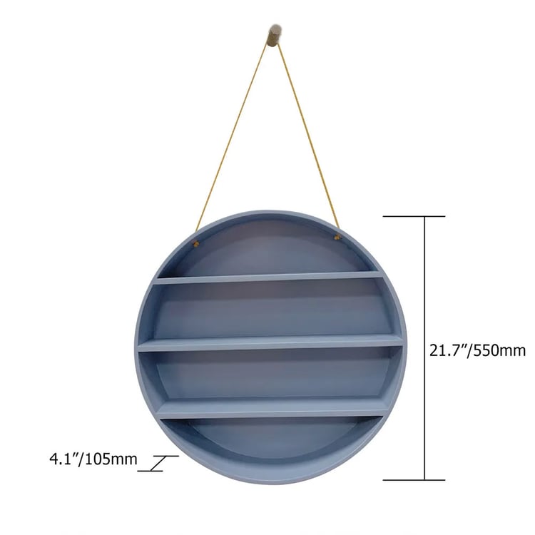 White Modern Round Floating Shelves Wall Display & Storage Shelf
