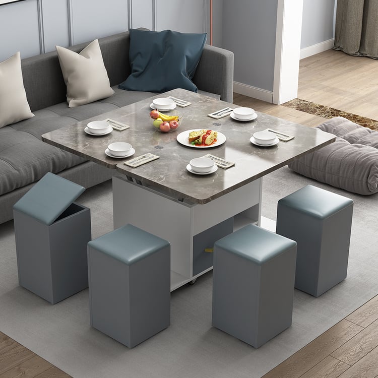 Moderner ausziehbarer Multifunktions-Couchtisch mit Lagern｜Homary DE