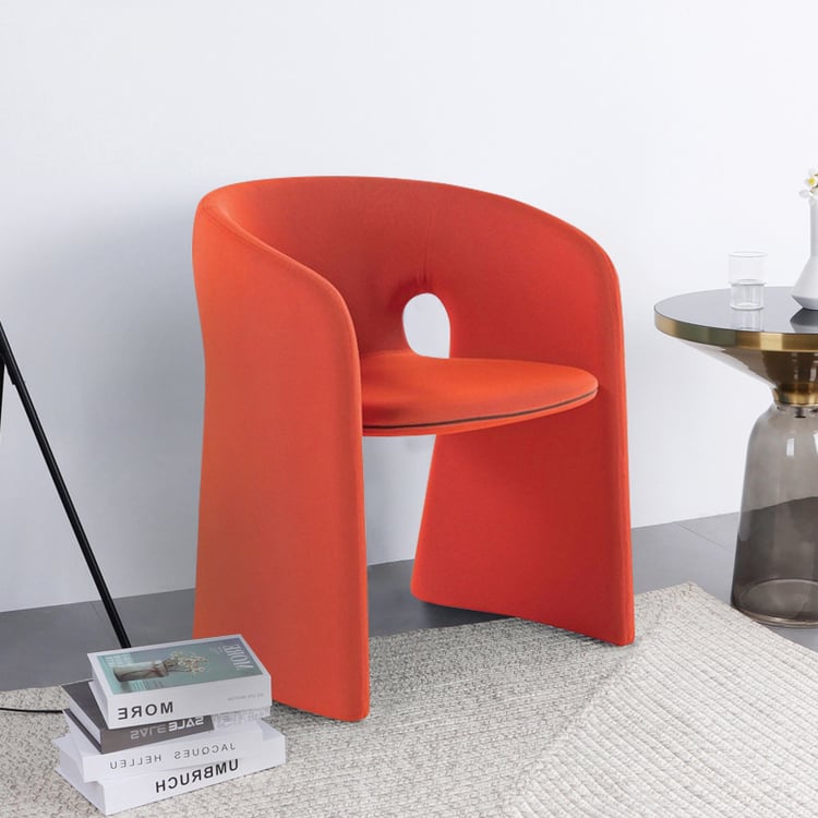 Orange Accent Chair In Living Room