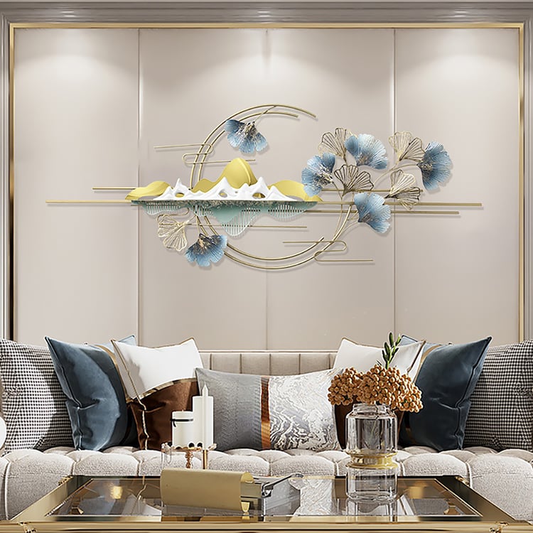 Modern Natural Landscape Metal Wall Decor Multi-colour Creative