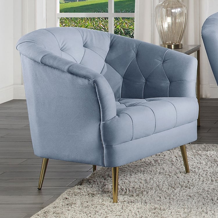 Living Room Grey Tufted Accent Chair Nordic Gray Accent Chair