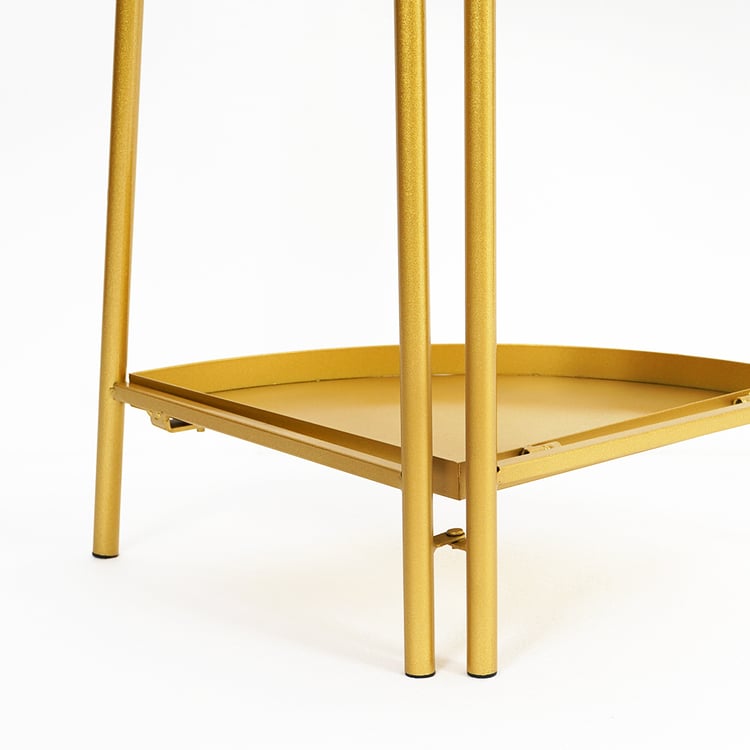 置物 usagisan007 Walnut Bathroom Shelves Gold Freestanding Shelving for