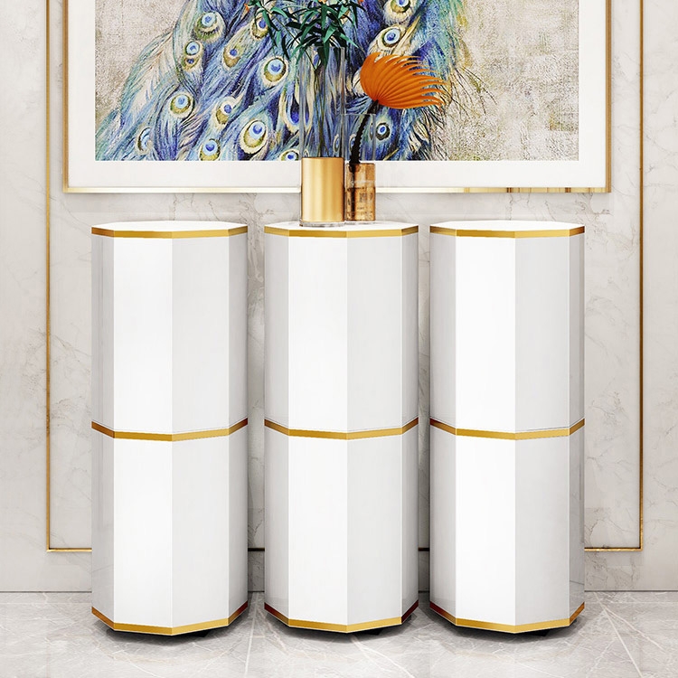 White Swivel Shoe Cabinet with 1 Door Modern Entryway Shoe Storage Cabinet in Small Homary DE