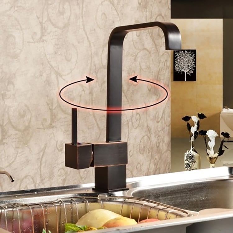 Relia Antique Black Single Handle Kitchen Sink Faucet｜Homary