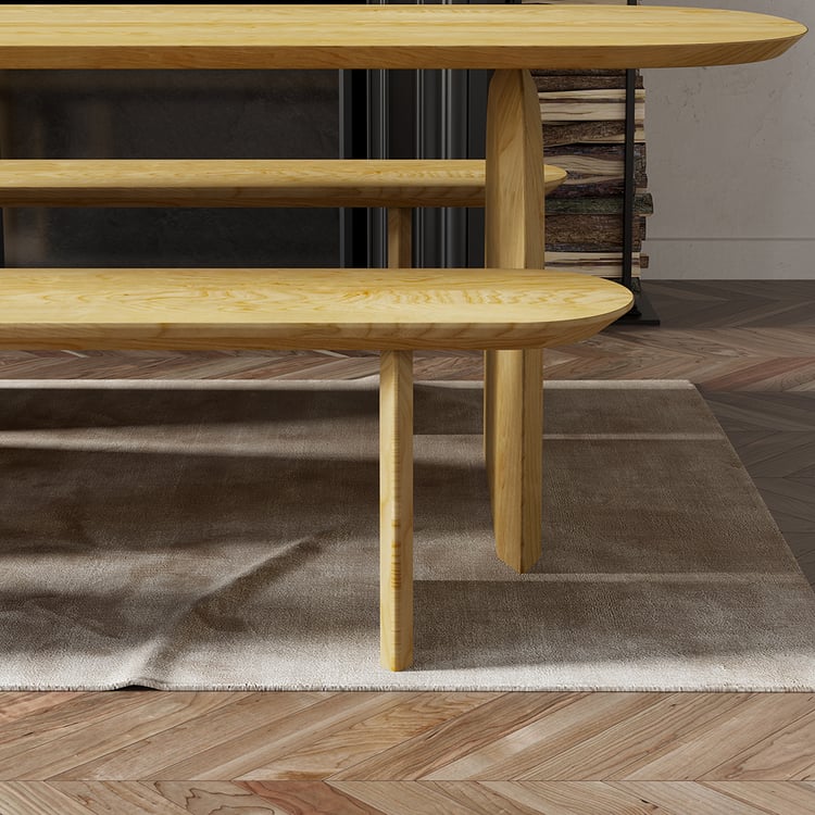 Tintica Japandi 1300mm Dining Bench Oval Solid Wood in