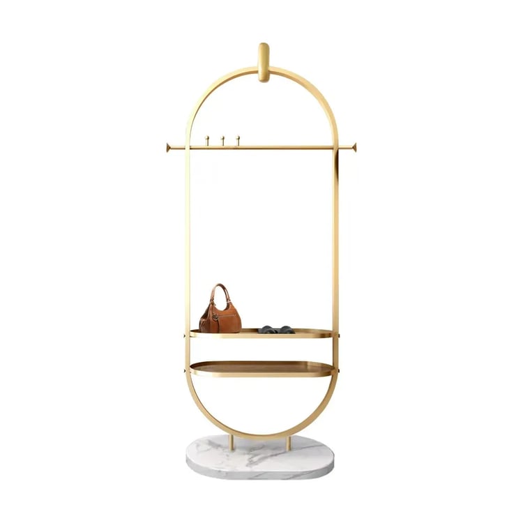 gold dress rack pamo. Design | Clothes Rack Gold | Clothes rail for wall mounting | Clothes Rack Industrial | Open wardrobe system | Pipe Clothes Rack