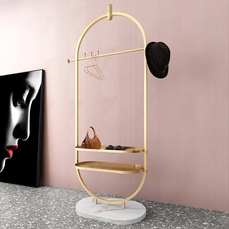 green emerald velvet dress FODUE Industrial Pipe Clothes Rack
