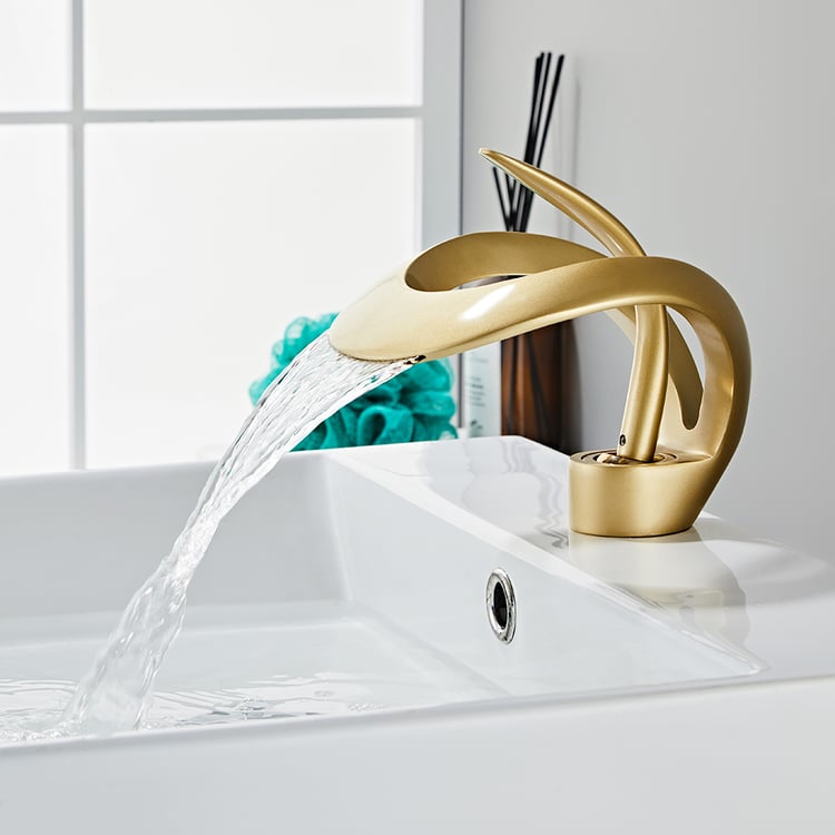 Modern Elegant Waterfall Bathroom Basin Tap Single Lever