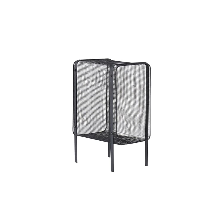 550mm Modern Metal Rectangular Black Magazine Rack with Open