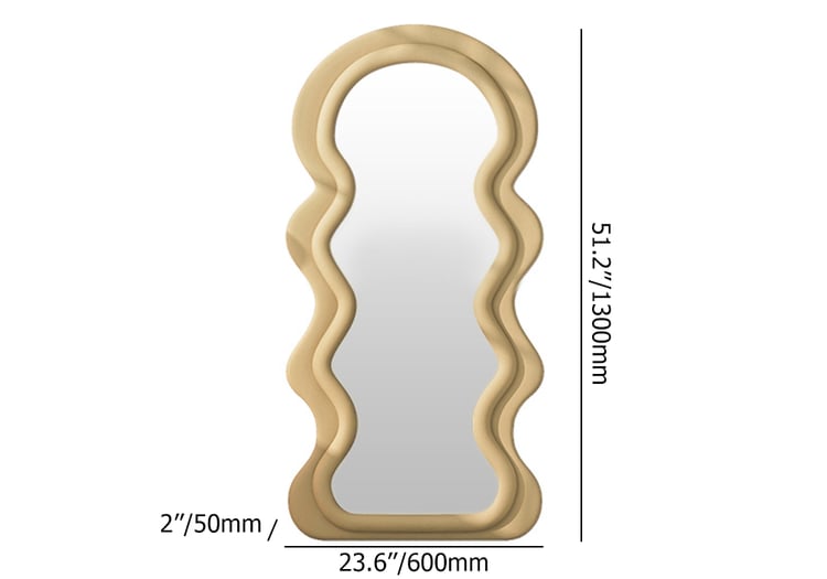 Miroir Sur Pied - Miroir Sur Toute La Longueur - Miroir Au Sol Noir 50x200 Cm