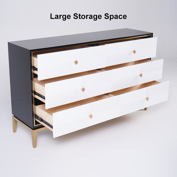 black white and gold dresser 31.5