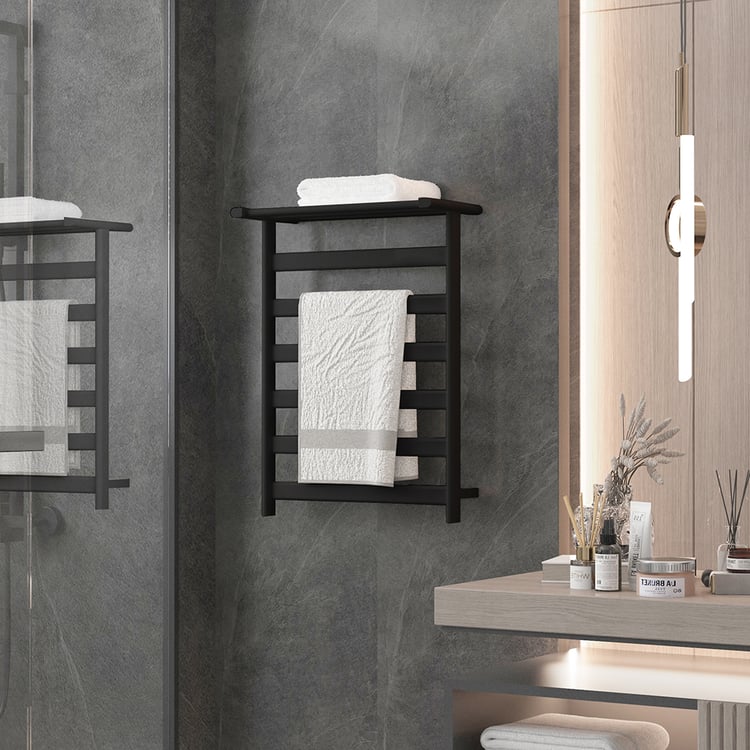 Wall Mounted Towel Holder Towel Warmer And Drying Rack Bathroom