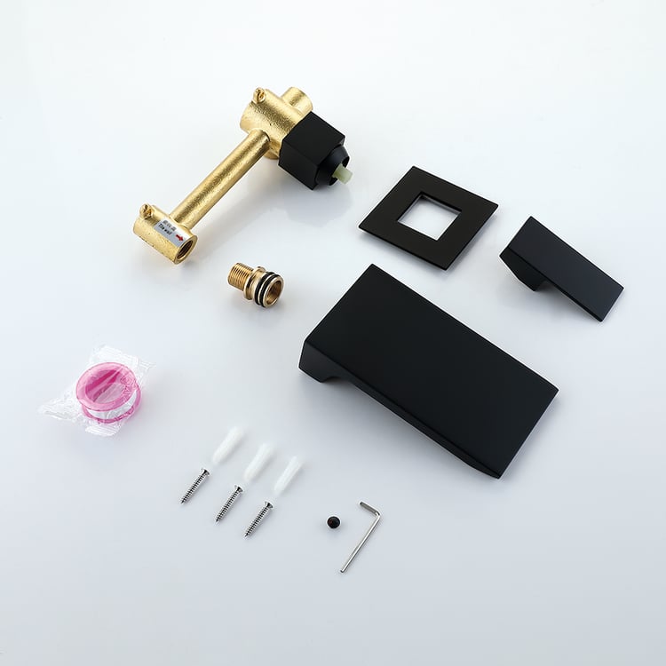 Mode Matt Black Mono Wall Mounted Basin Mixer Tap | BATH SUPERMARKET