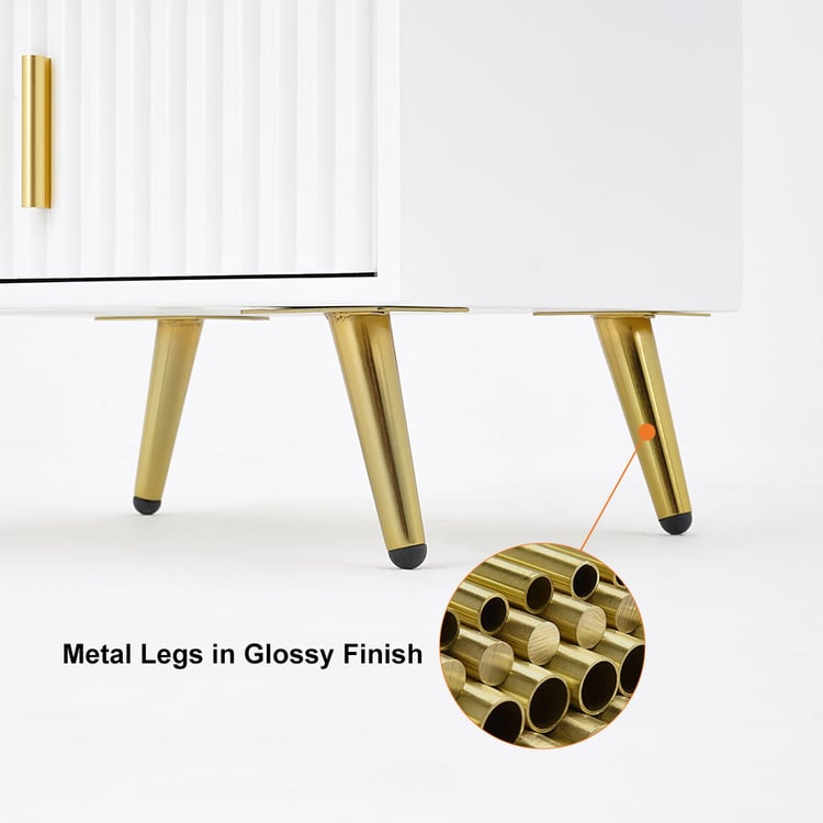 knee length dresses for ladies White Makeup Vanity Table Set with Metal Gold Legs and Mirror main image 1