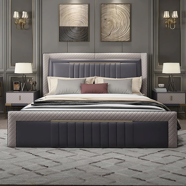 Cheap king bed frames with headboard online